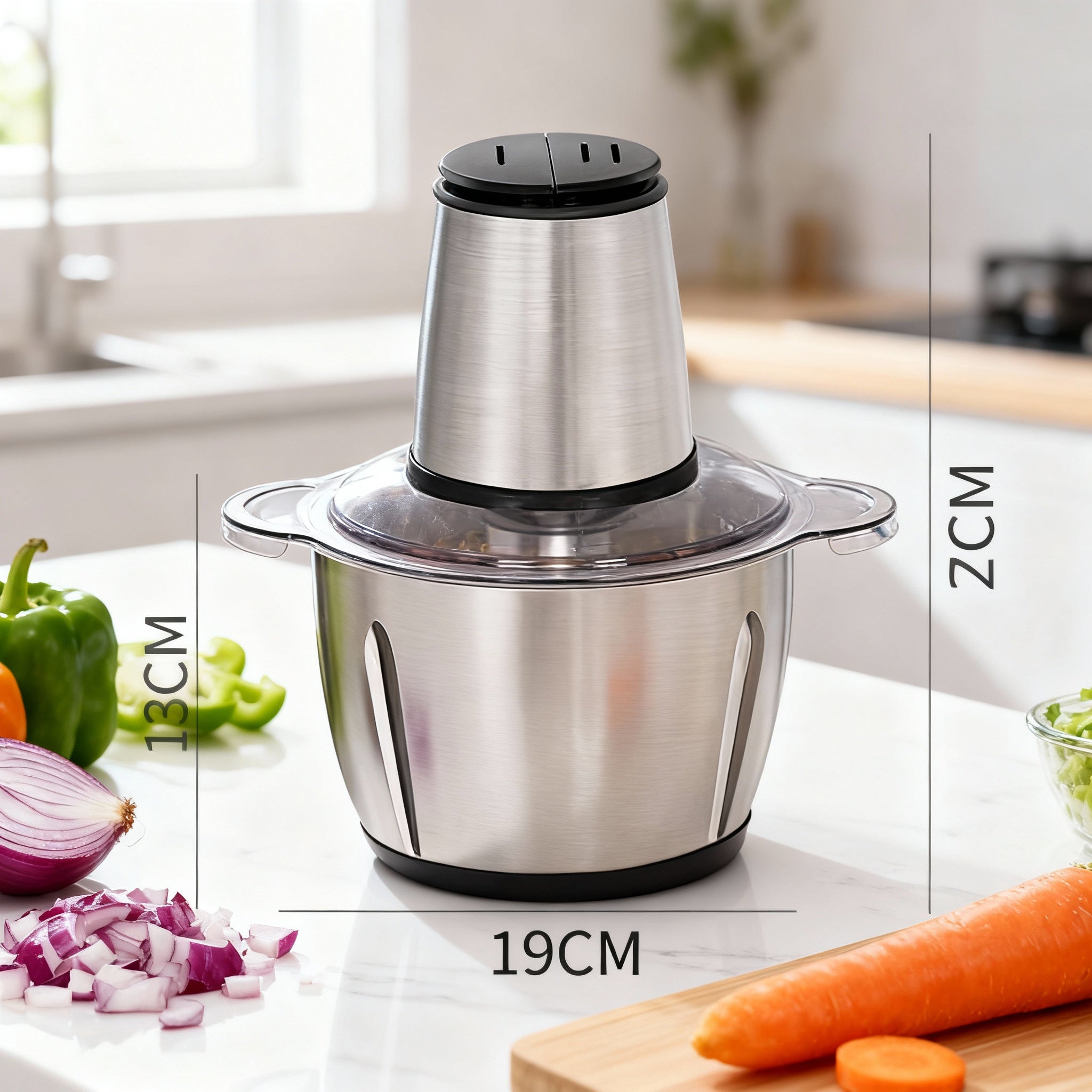 Picador Master 3L: Tritura Carne y Verduras en 5 Segundos (Edición Acero) 