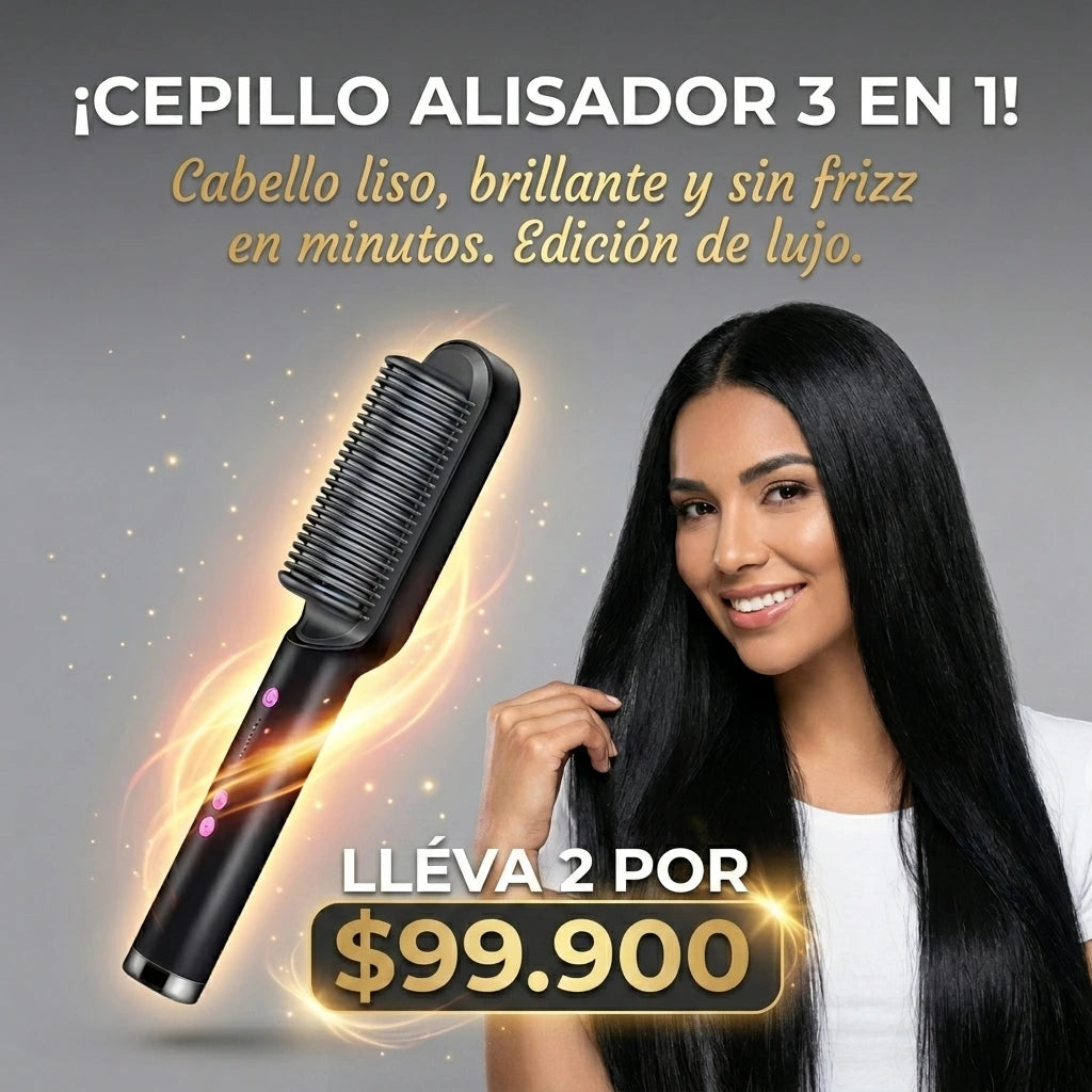 😍CEPILLO ALISADOR 3 EN 1💯PREMIUM🌟